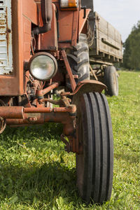 Tractor on field