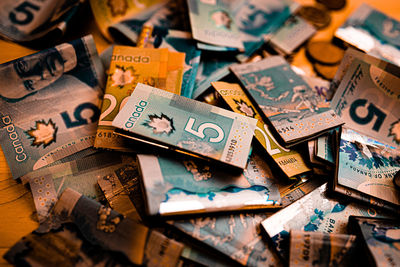 Full frame shot of paper currencies