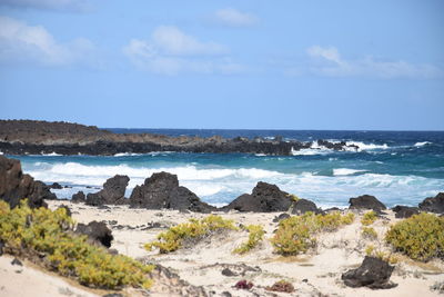 Scenic view of sea against sky