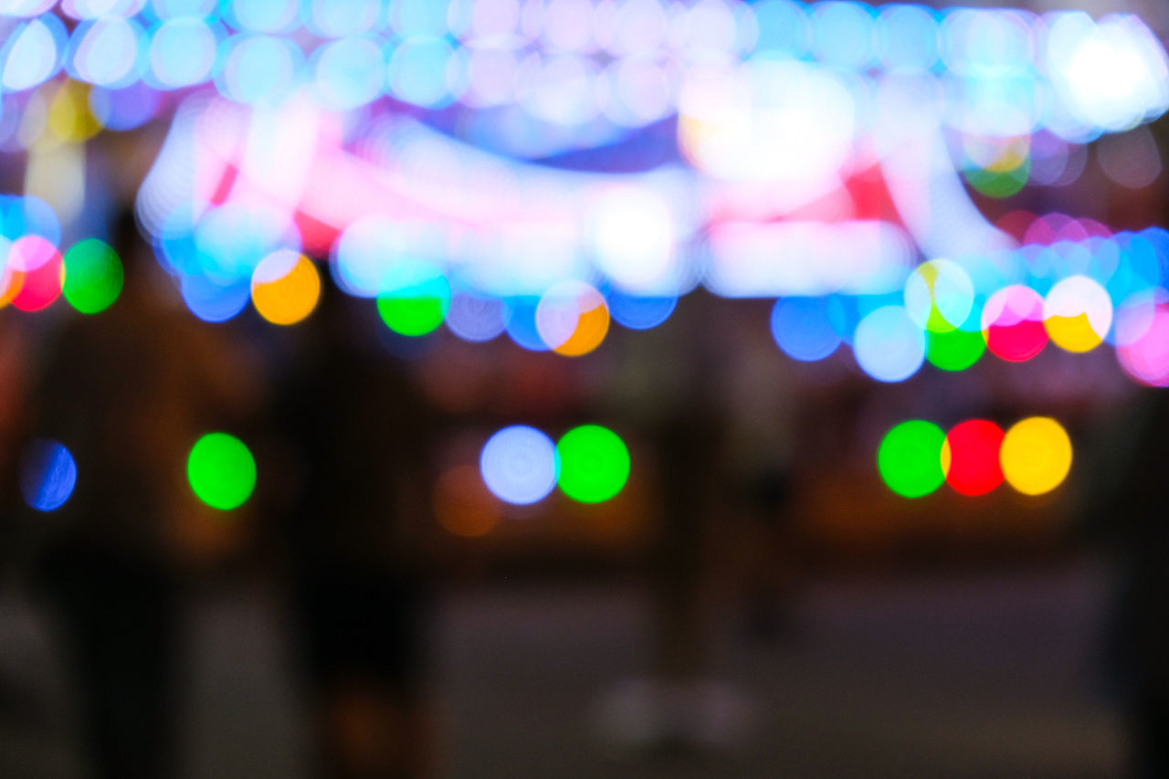 DEFOCUSED LIGHTS AT NIGHT