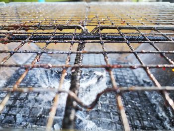 Full frame shot of metal grate