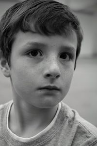 Portrait of serious boy