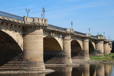 Low angle view of bridge against sky