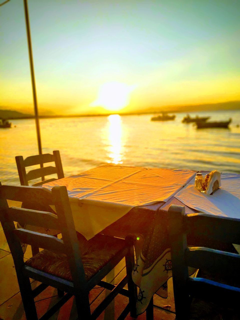 SCENIC VIEW OF SEA DURING SUNSET