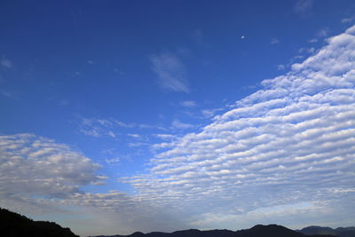 Low angle view of clouds in sky