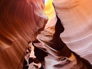 Low angle view of rock formation