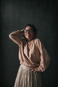 Portrait of a smiling young woman