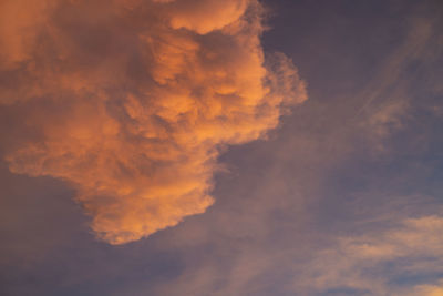 Low angle view of sky during sunset