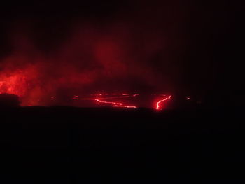 View of firework display in sky at night