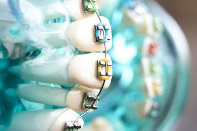 Close-up of dental equipment 