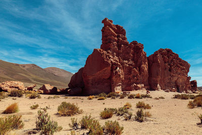 Rock formations in a desert