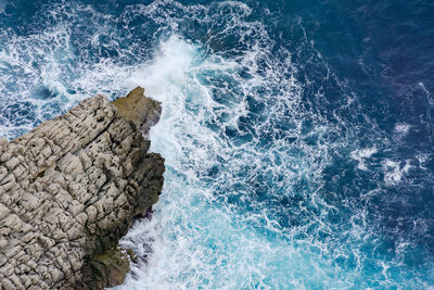 High angle view of sea