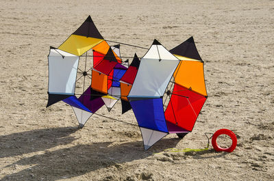 Colorful kite on the beach
