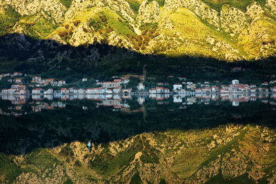 Scenic view of lake in montenegro