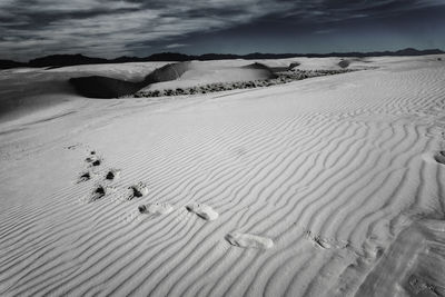 Aerial view of sand dune