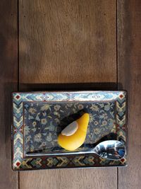 High angle view of shoes on table