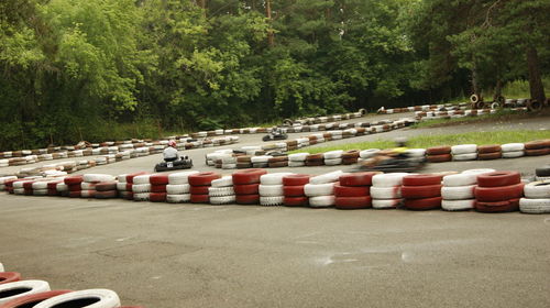 View of go-cart racing track