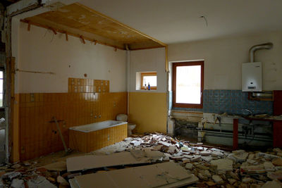 Interior of abandoned house