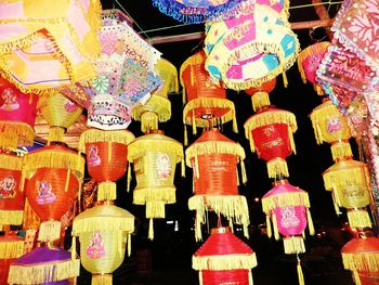 Full frame shot of multi colored lantern