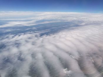 Aerial view of clouds over landscape