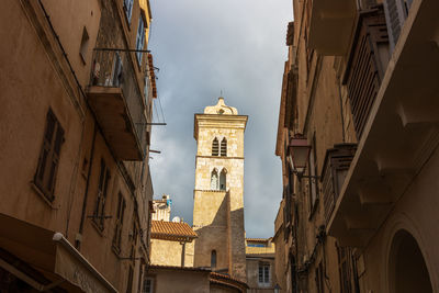 Low angle view of historic building