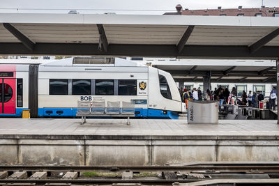 View of train at railroad station