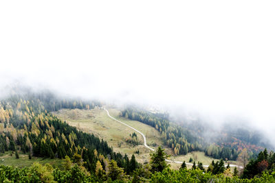 High angle view of townscape against sky