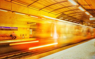 Train at railroad station