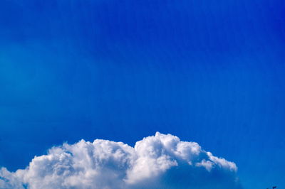 Low angle view of clouds in blue sky