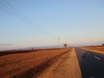 Scenic view of landscape against clear sky