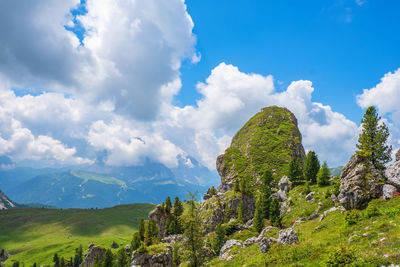 Scenic view of land against sky