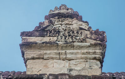 Low angle view of historical building against clear sky