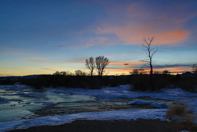 Sunset on the madison river gorge.