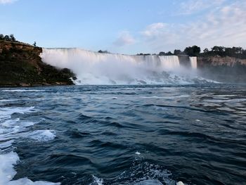 View of waterfall against sky