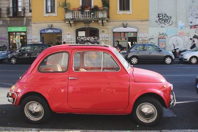 Cars parked in parking lot