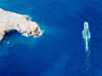 High angle view of sea shore