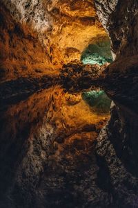 Rock formation in water