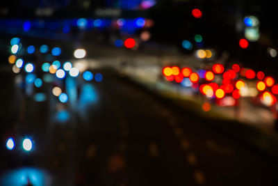 Defocused lights at night