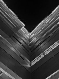 Low angle view of building against sky at night