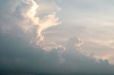 Low angle view of clouds in sky