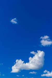 Low angle view of clouds in blue sky