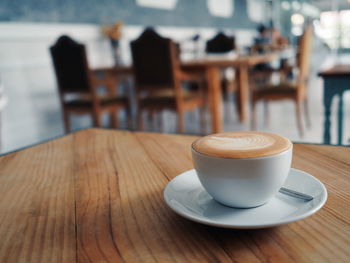 Close-up of coffee on table