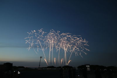 Illuminated light trails at night
