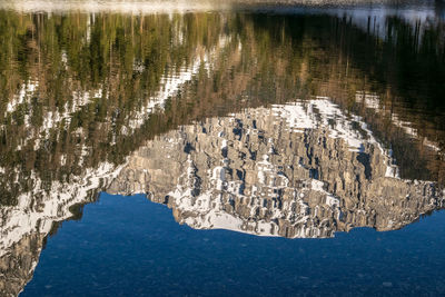 High angle view of lake