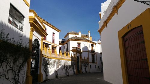 Low angle view of buildings against sky