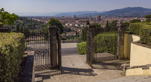 Panoramic view of old building in city