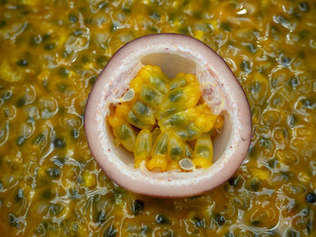 High angle view of fruit in bowl