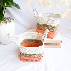 Close-up of birthday cake in basket on table