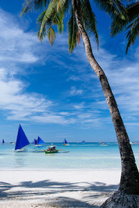 Scenic view of calm sea against sky