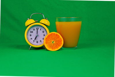 Close-up of orange fruit on table